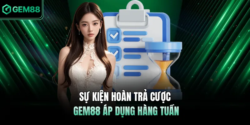 Sự kiện hoàn trả cược GEM88 áp dụng hàng tuần